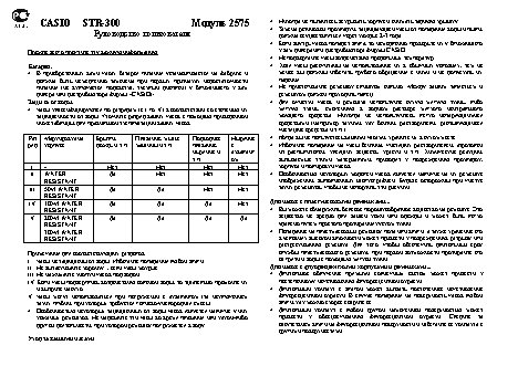 CASIO по модулю 2575