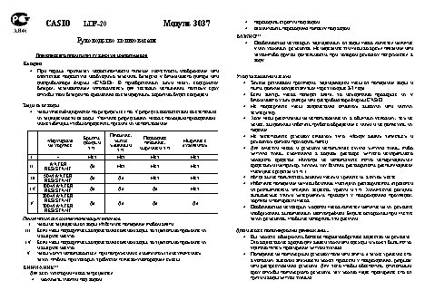 CASIO по модулю 3037