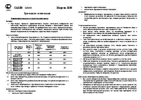 CASIO по модулю 3180