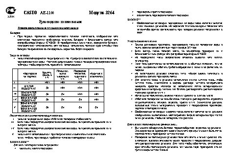 CASIO по модулю 3264