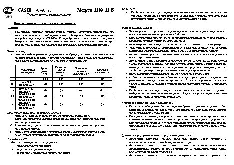 CASIO по модулю 3309