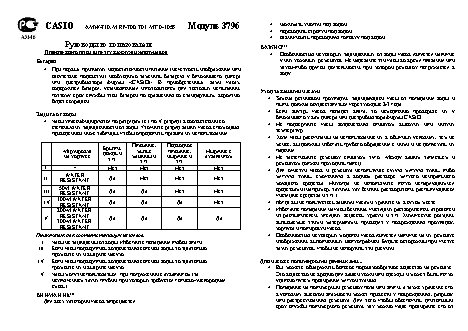 CASIO по модулю 3796