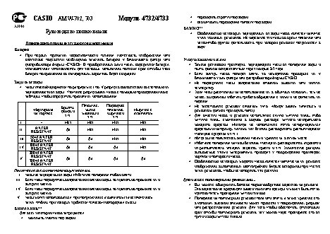 CASIO по модулю 4733