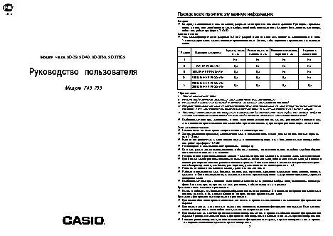 CASIO по модулю 745
