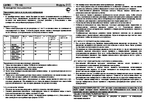 CASIO по модулю 815