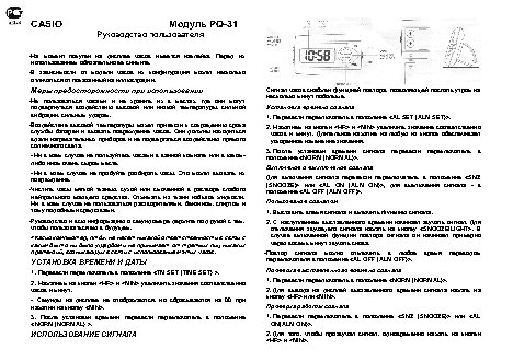 CASIO по модулю PQ31