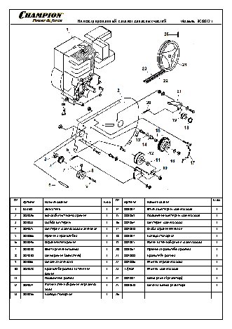 CHAMPION BC6612H - деталировка