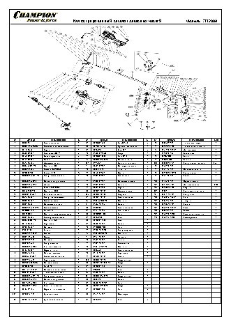 CHAMPION ET1200A - деталировка