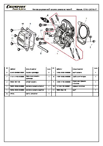 CHAMPION G210HK - деталировка