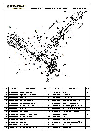 CHAMPION GG950DC - деталировка