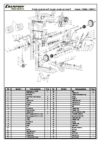 CHAMPION GS6510E - деталировка