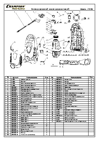 CHAMPION HP6160 - деталировка