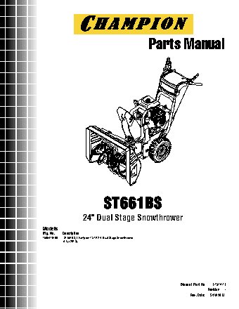 CHAMPION ST661BS - деталировка
