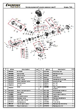 CHAMPION Т333 - деталировка