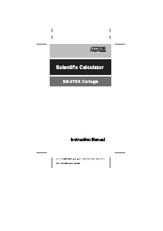 CITIZEN SR-270X College