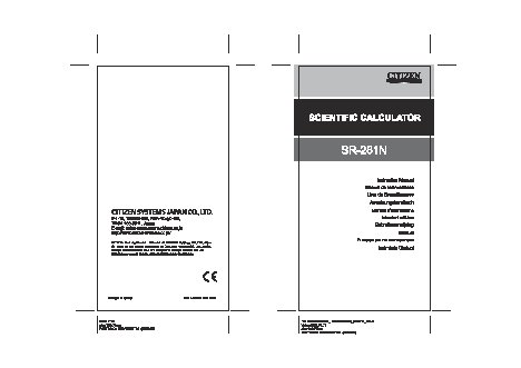 CITIZEN SR-281N