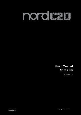 CLAVIA NORD C2D Combo Organ