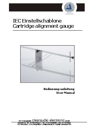 CLEARAUDIO Cartridge Alignment Gauge