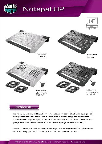 COOLER MASTER NotePal U2 Active R9-NBC-8PBK-GP