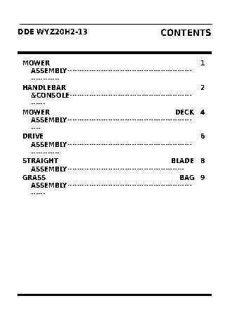 DDE WYZ20H2-13 - деталировка