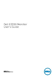 DELL E2016H