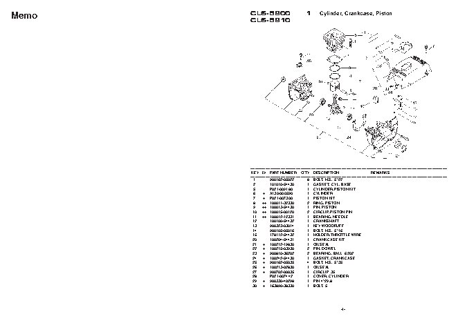 ECHO CLS-5800 (деталировка)