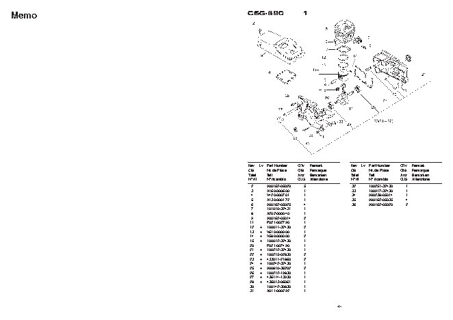 ECHO CSG-680 (деталировка)