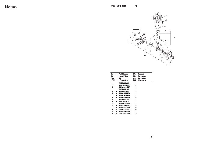 ECHO PB-2155 (деталировка)