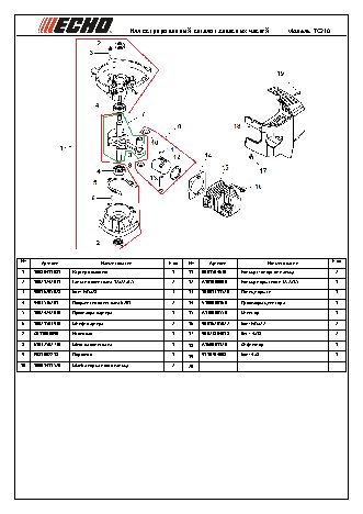 ECHO TC-210 (деталировка)