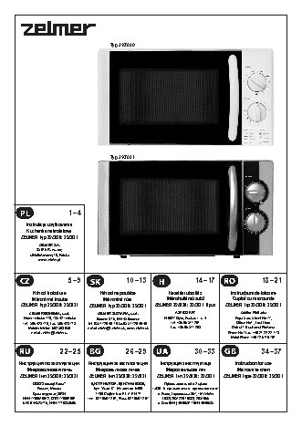 ZELMER 29Z020 / 29Z021