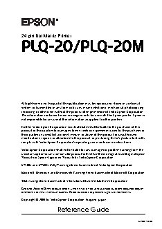 EPSON PLQ-20 Passbook