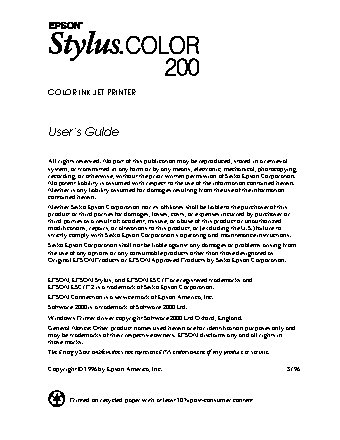 EPSON Stylus Color 200