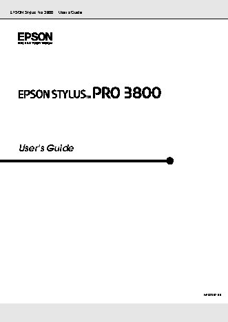 EPSON Stylus Pro 3800