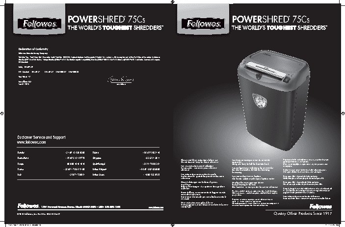 FELLOWES 75Cs (FS-46750)