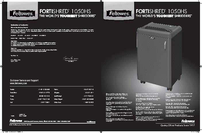 FELLOWES Fortishred 1050HS (FS-46038)