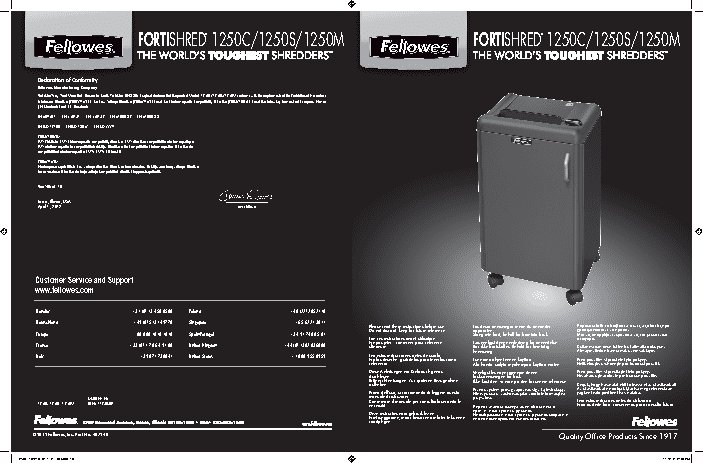 FELLOWES Fortishred 1250S (FS-46152)