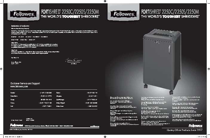 FELLOWES Fortishred 2250M (FS-46167)