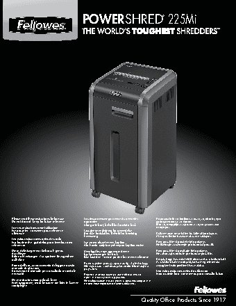 FELLOWES MicroShred 225Mi (FS-46201)