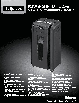 FELLOWES MicroShred 460Ms (FS-32462)