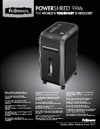 FELLOWES MicroShred 99MS (fs-46091)