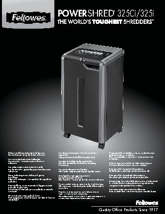 FELLOWES PowerShred 325Ci (FS-46320)