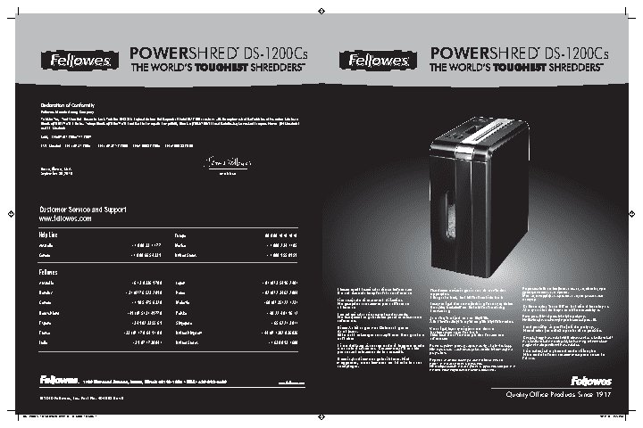FELLOWES DS-1200Cs