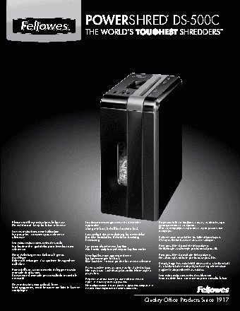 FELLOWES Powershred DS-500C