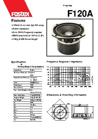 FOSTEX F120A