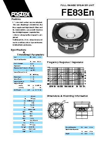 FOSTEX FE83En