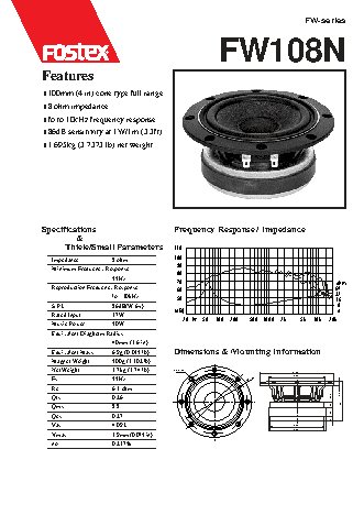 FOSTEX FW108N