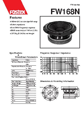 FOSTEX FW168N