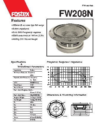 FOSTEX FW208N