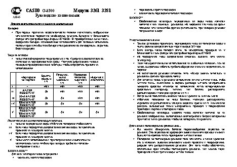 CASIO по модулю 3281