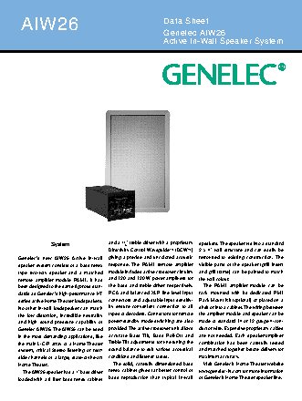 GENELEC AIW26